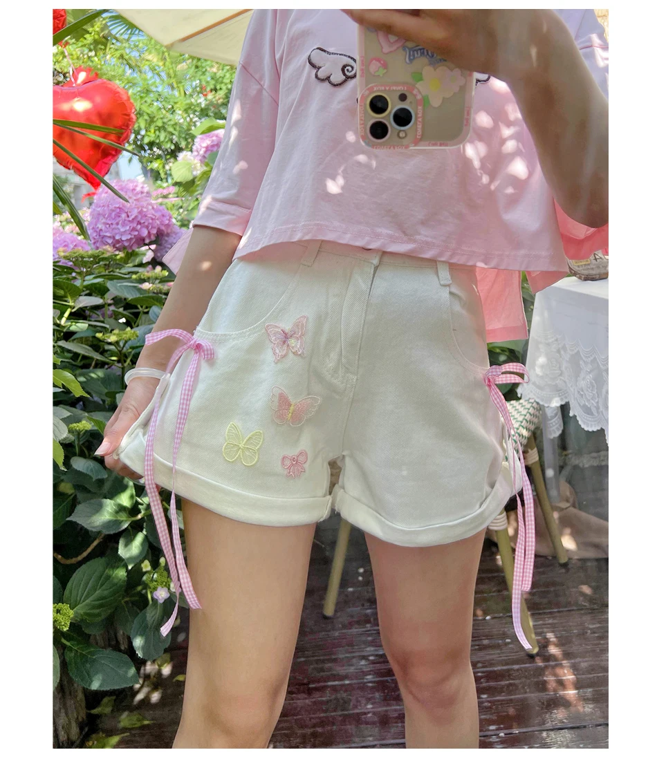 Summer New Women's Short Pants Korean Style Casual Shorts Student Versatile Hot Pants Loose Slimming Denim Shorts for Lady