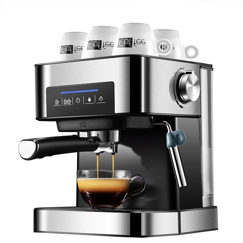 

Luxury Italian Style Adjustable Express Espresso Cappuccino Coffee Machine With Milk Frother For Home Barista