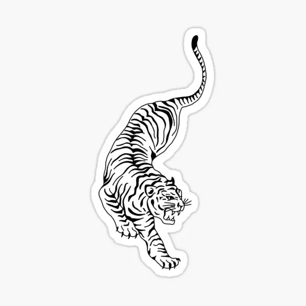 

Tiger 5PCS Stickers for Bumper Anime Art Laptop Living Room Water Bottles Room Luggage Car Kid Stickers Decorations Home Decor