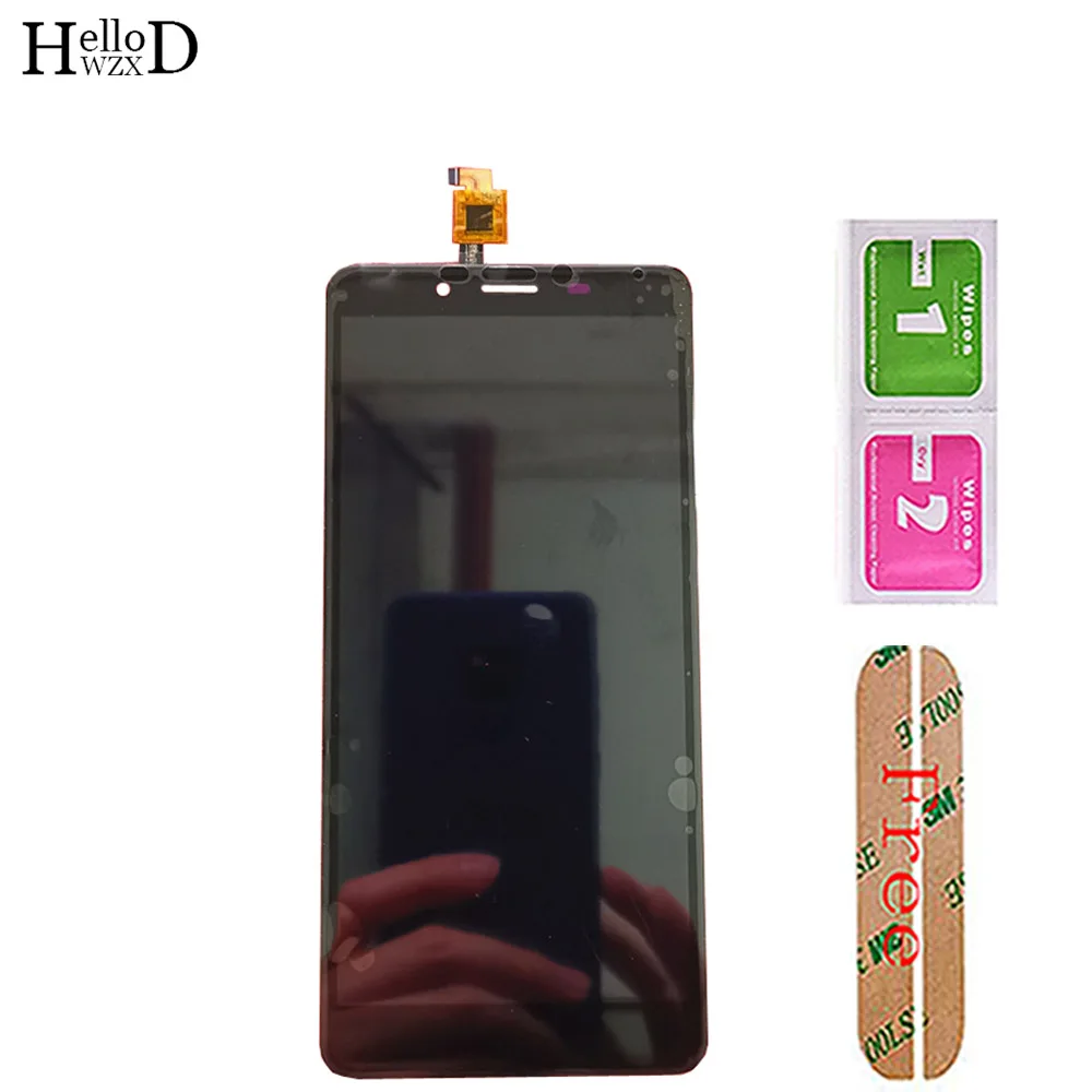 mobile lcd display for highscreen wallet lcd display touch screen digitizer glass panel repair 5 5 cell phone tools 3m glue free global shipping
