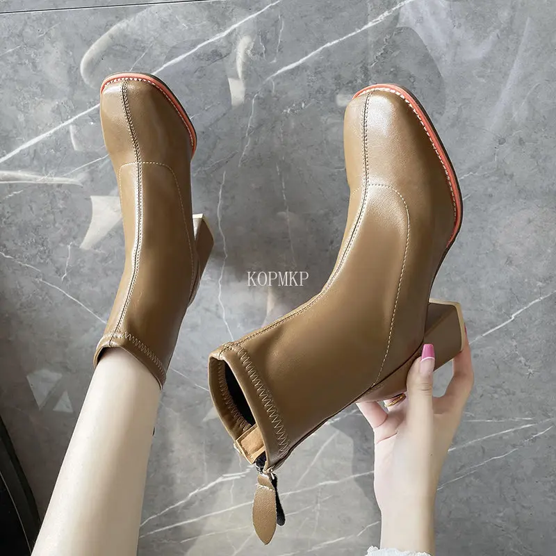 

Женские ботинки на двойной платформе, модная Роскошная обувь на очень высоком каблуке, на молнии, брендовые ботинки больших размеров 44