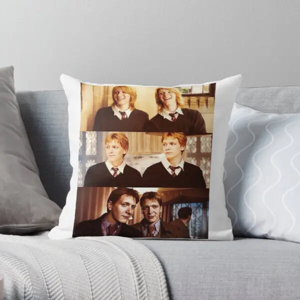 

Fred And George Weasley Printing Throw Pillow Cover Case Cushion Decorative Waist Wedding Anime Square Pillows not include