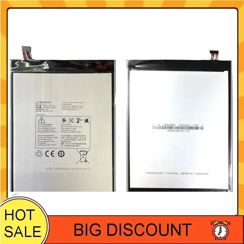 Сменный аккумулятор TLp040K7 TLp040J1 емкостью 4080 мАч для планшета Alcatel A30 4G LTE 9024W 8 0