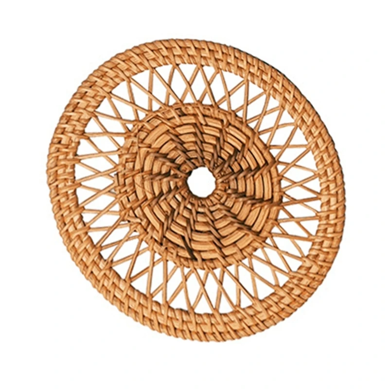 KX4B Украшение стены из ротанга ручной работы Кустарная корзина для домашней