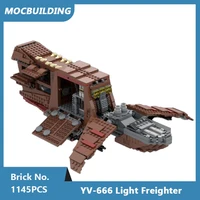 moc building blocks bounty hunter bossks hounds teeth yv 666 light cargo model diy assembled bricks kids toys gifts 1145pcs