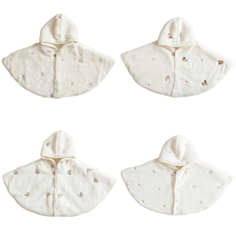 

Baby Toddler Embroidery Hooded Poncho Cape Cloak for JACKET Coat Winter Warm Outfit Outwear Clothes for Newborn Infants