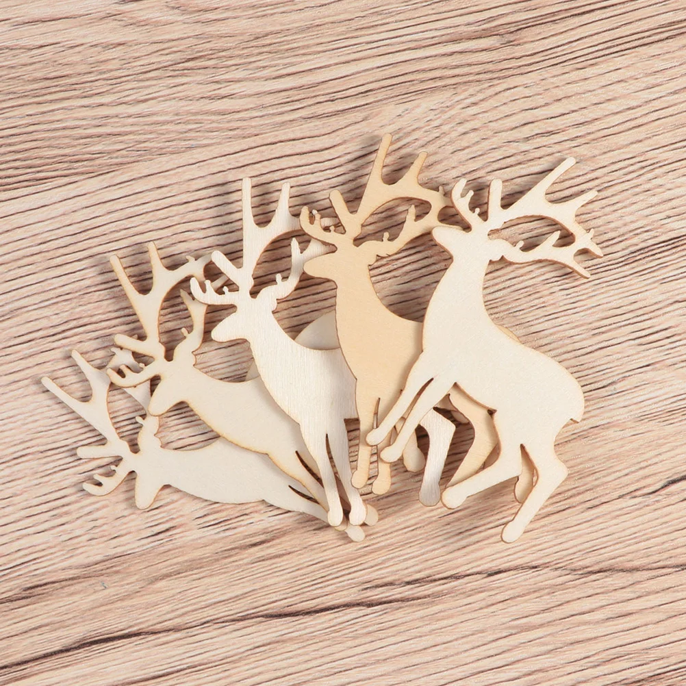 25 шт. деталь дерева оленя пустые чипсы деревянные ломтики украшения сделай сам