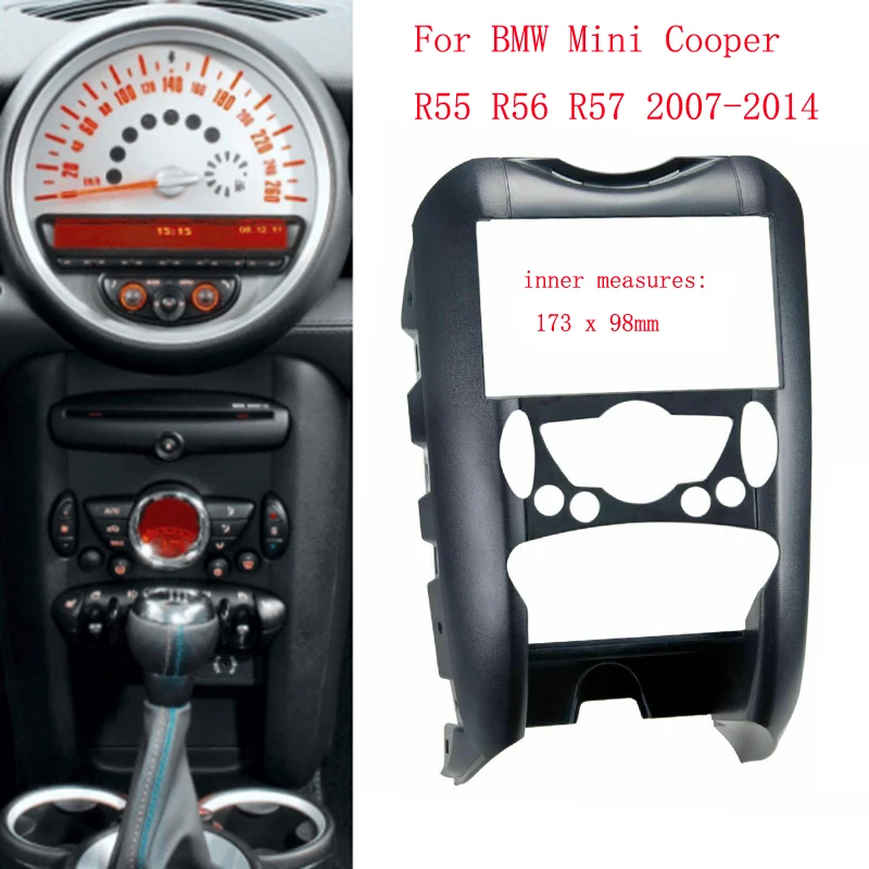

Комплект для установки автомобиля Double Din для Mini Cooper R55, R56, R57, объемная лицевая рамка, радио, GPS, крышка панели отделки приборной панели