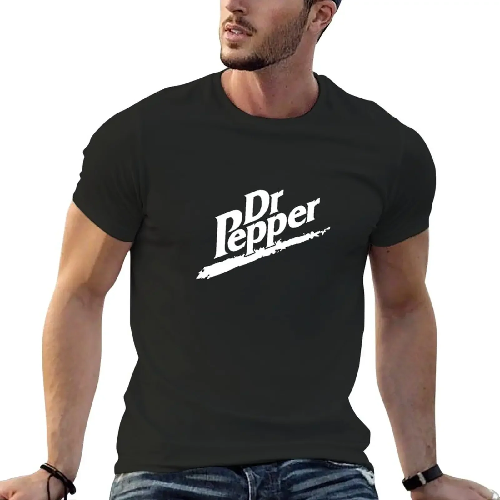 Мужские футболки с рисунком Dr Pepper 90s бордовые летние большие и высокие