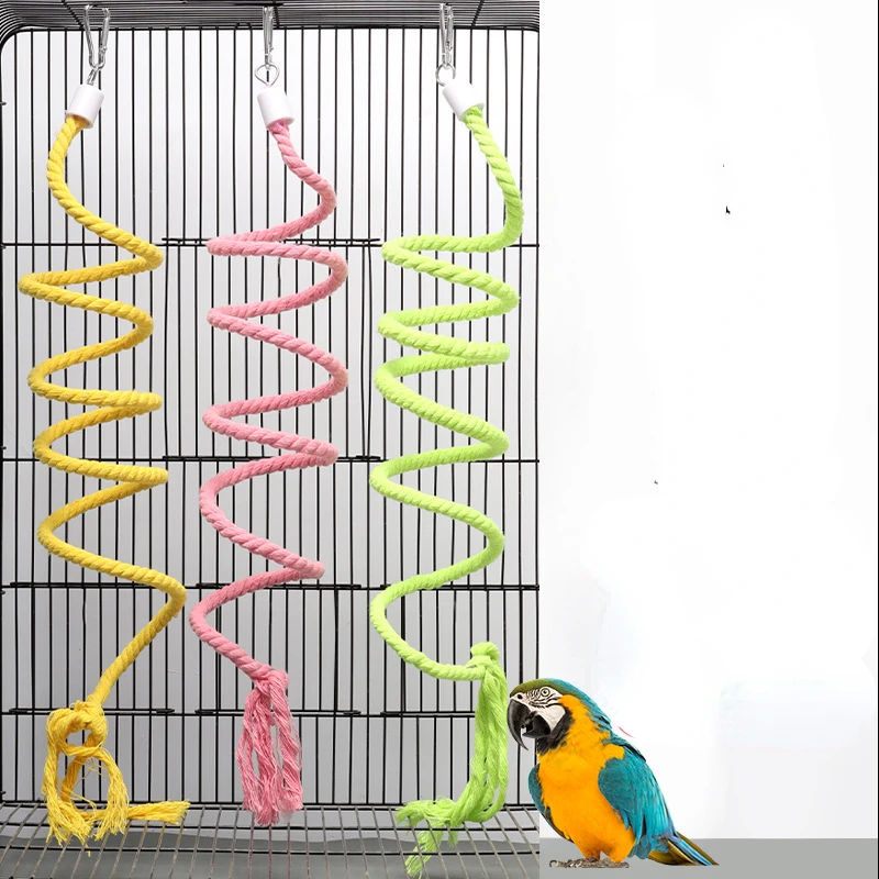 

Decorative Practical Parrot Bird Toys Chewing Climbing Swing Rope Toy Cocktail Parrots Vogel Speelgoed Bird Cage Pet Supplies