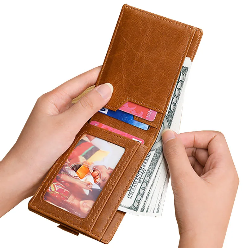 

Мини-Кошельки мужские из натуральной кожи с RFID-блокировкой