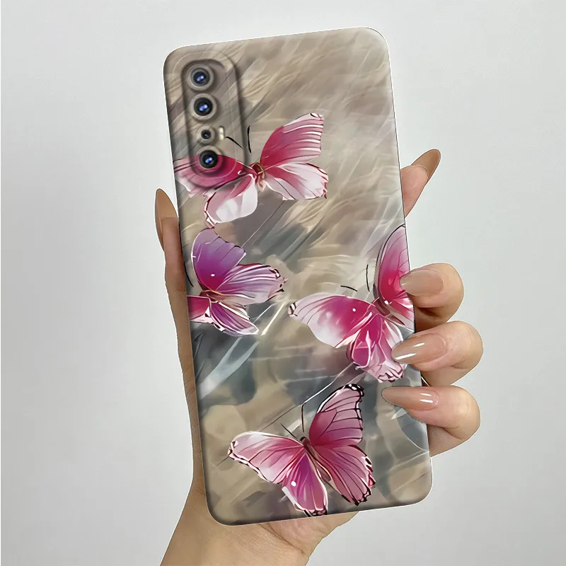 Для OPPO Reno3 Pro 4G чехол CPH2035 CPH2037 CPH2036 силиконовый мягкий с милой окраской для