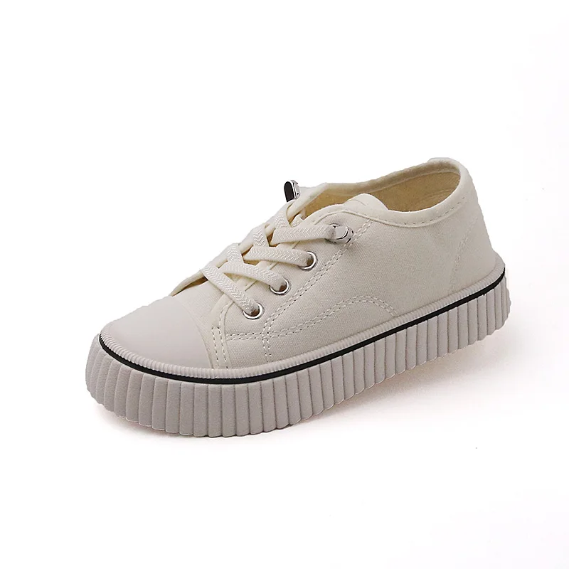 

Children's Round-toe Canvas Shoes 2023 Spring New Boys' Solid Color Simple Kids Fashion Girls' Non-slip Casual Shoes Versatile
