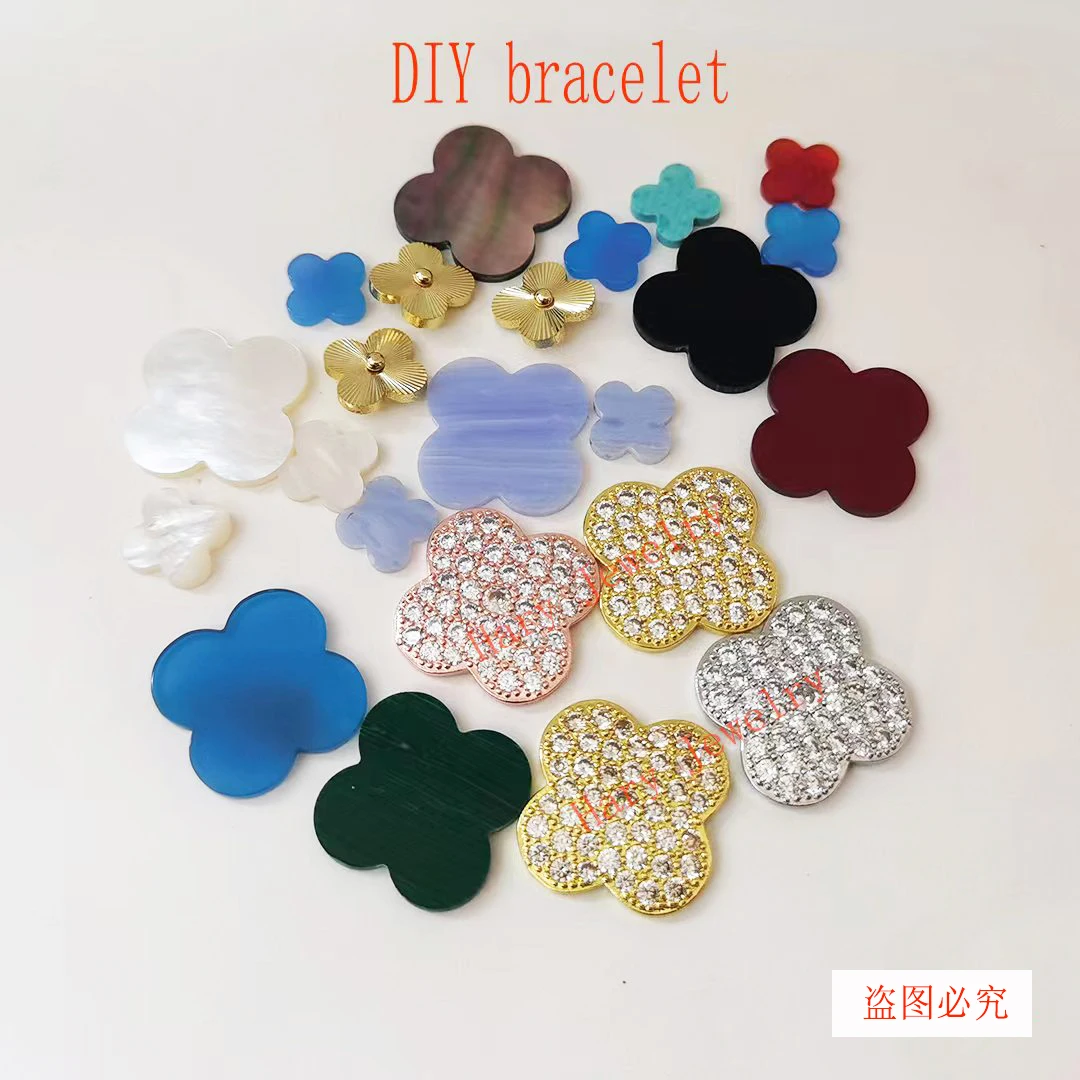 

DIY New In Silver 925 Clover Bracelets for Women Luxury Designer Charms Fashion Jewelry for Women Holiday Gift Free Shipping