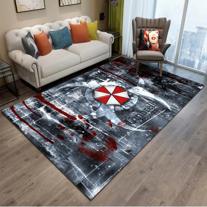 

15 Sizes Resident-Evil Umbrella .Co Gamer Area Rug,Carpet Rug for Living Room Bedroom Home Decor, Kids Play Non-slip Floor Mat