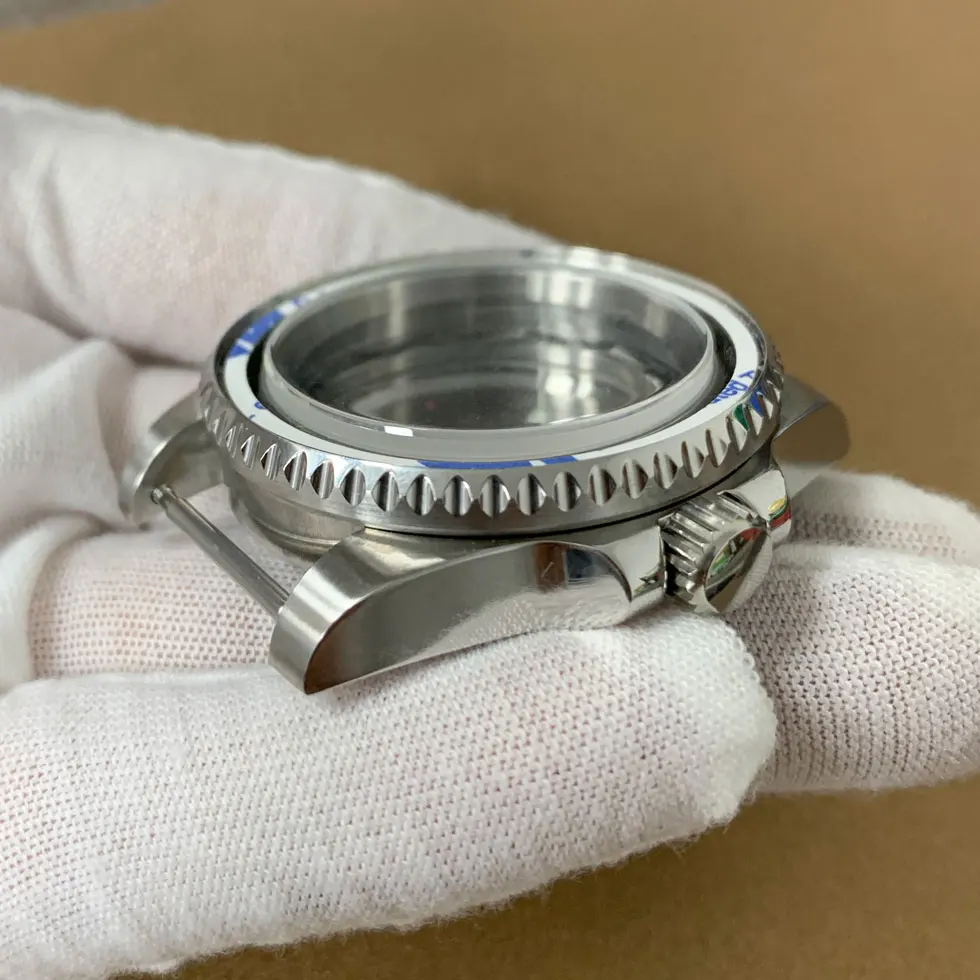 40.7mm Modification Watch Case 316L Stainless Steel Waterproof Sapphire Glass Mirror Fit NH35 NH36 4R Automatic Movement