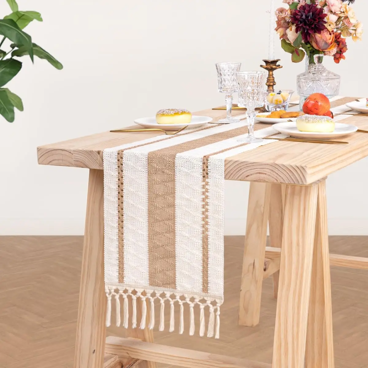 Льняная скатерть из хлопка и льна для украшения дома в деревенском стиле декор