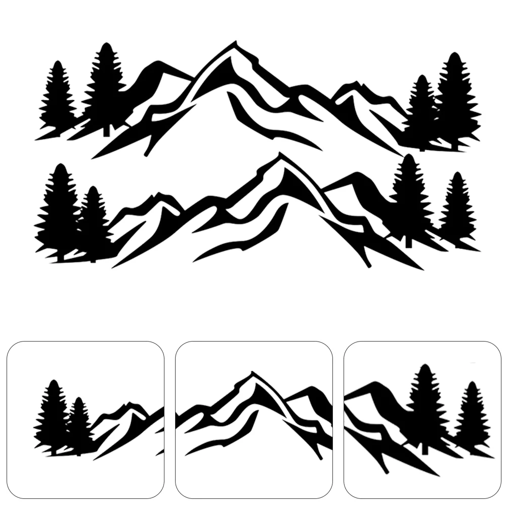 2pcs Car Decals Decorative Mountain Stickers Truck Decals Car Body Stickers Car Side Body Stickers