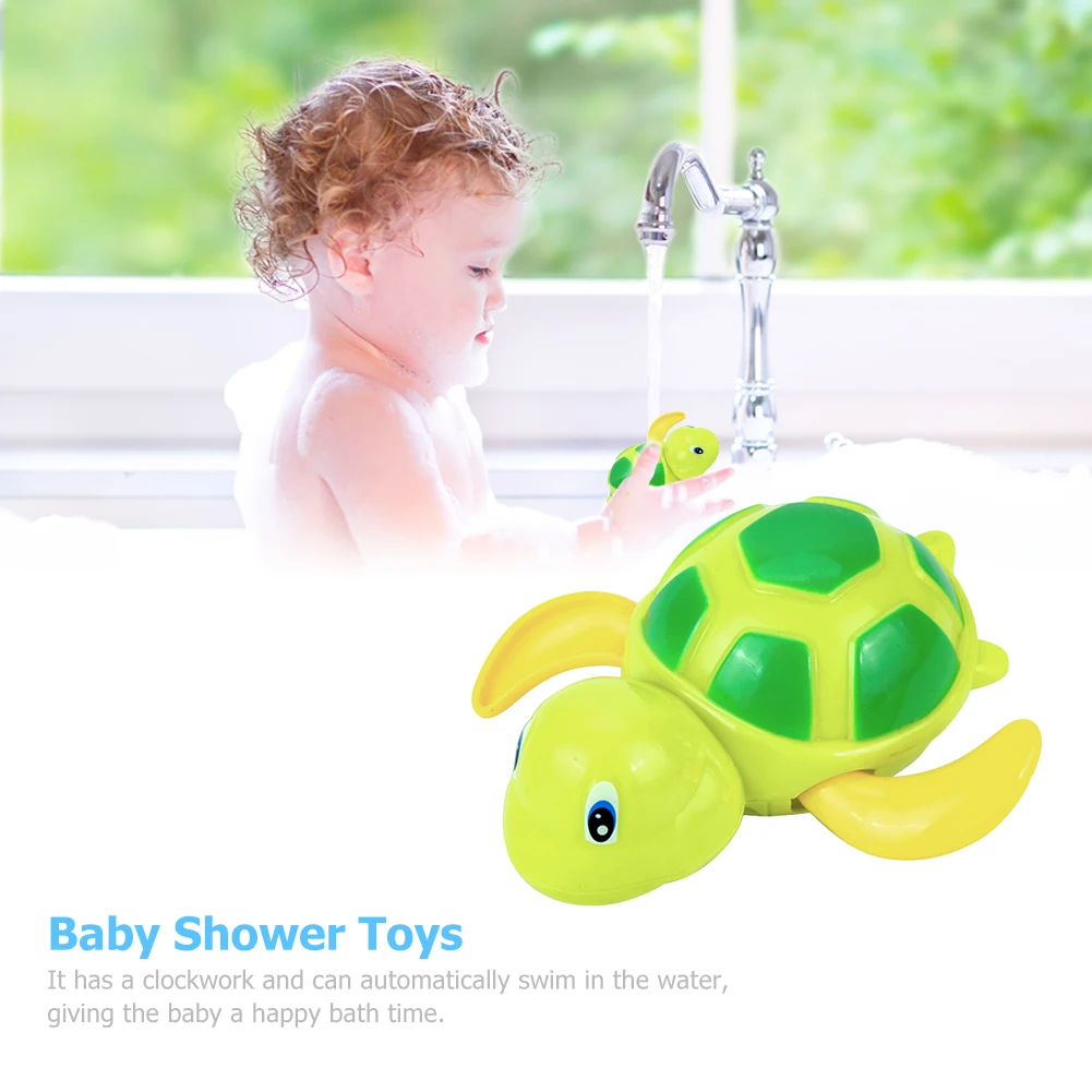 

Cute Cartoon Animal Tortoise Classic Baby Water Toy Frosted Material Infant Swim Turtle Wound-up Chain Clockwork Baby Water Toy