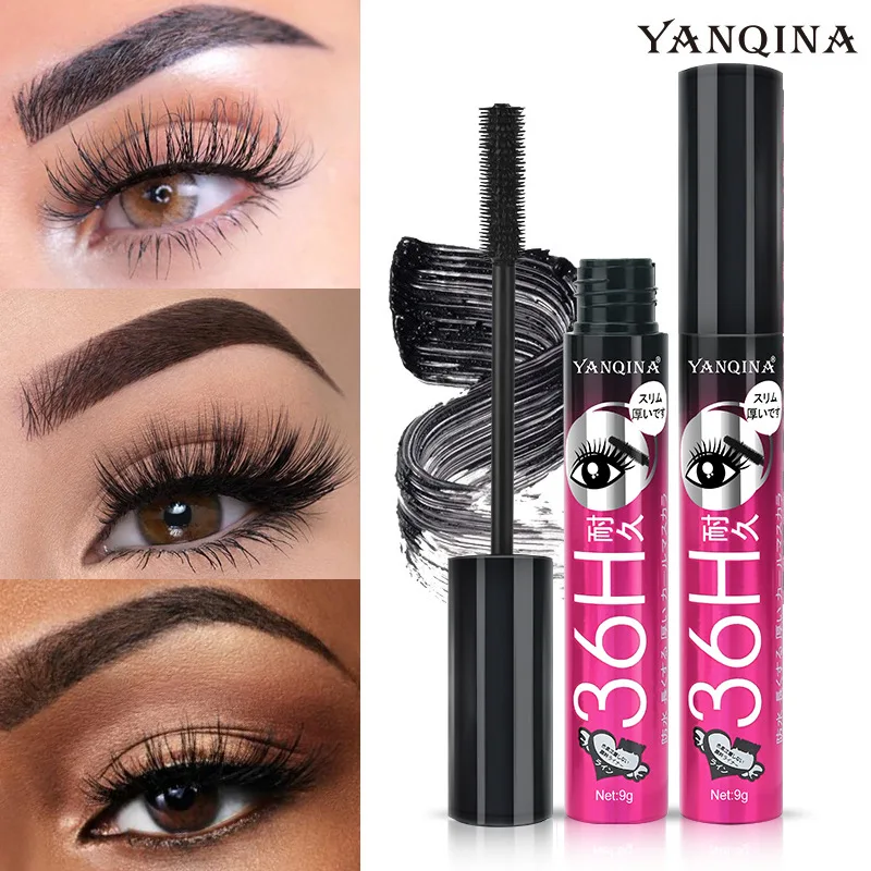 YANQINA Mascara 36Hours Thick Long Curly And Natural Triple Action Waterproof Mascara