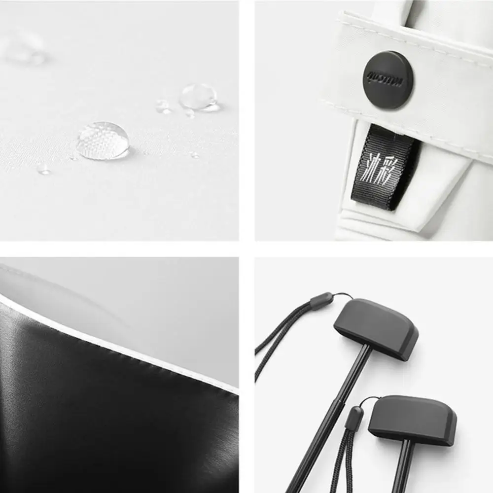 

Sunscreen Folding Pocket Umbrella Black Glue Small Mini Rain And Shine Umbrella Portable Sun Umbrella Umbrella