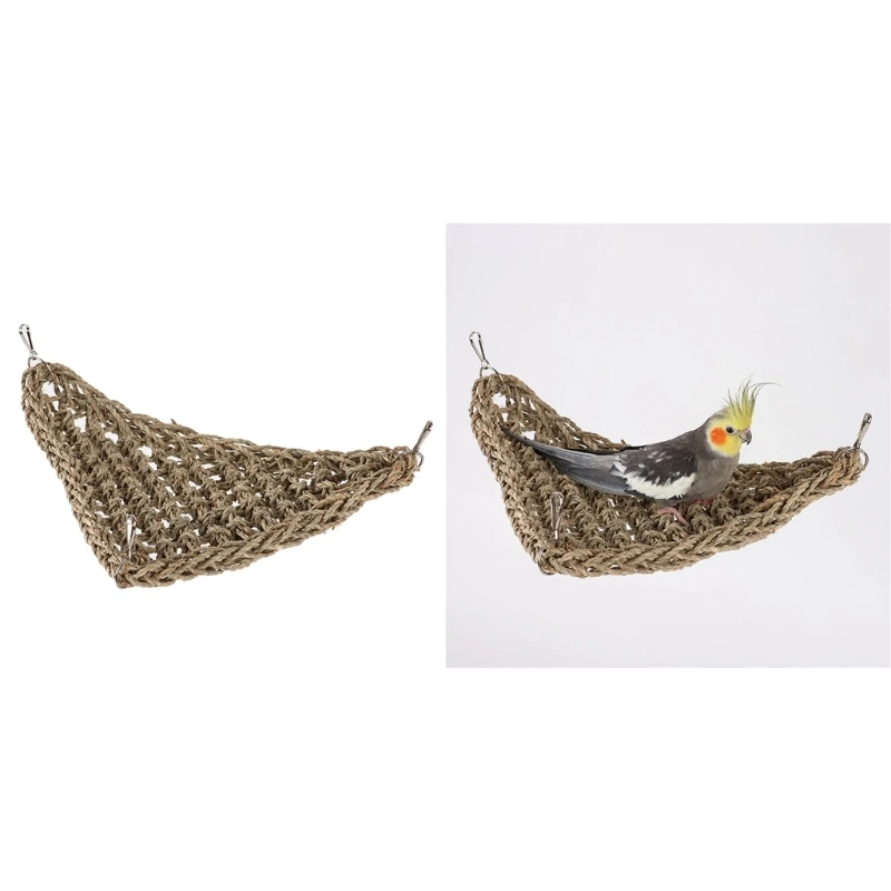 

Bird Woven Climbing Rope Parrots Swing Hanging Toy for Parakeets Cockatiel DropShip