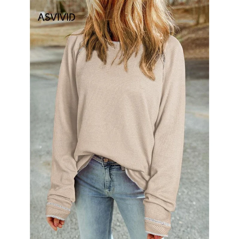 Женский однотонный контрастный вязаный Топ свитера для женщин повседневный