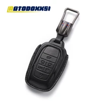 autodoxxsi leather car remote key fob skin case cover shell holder for toyota rav4 prime