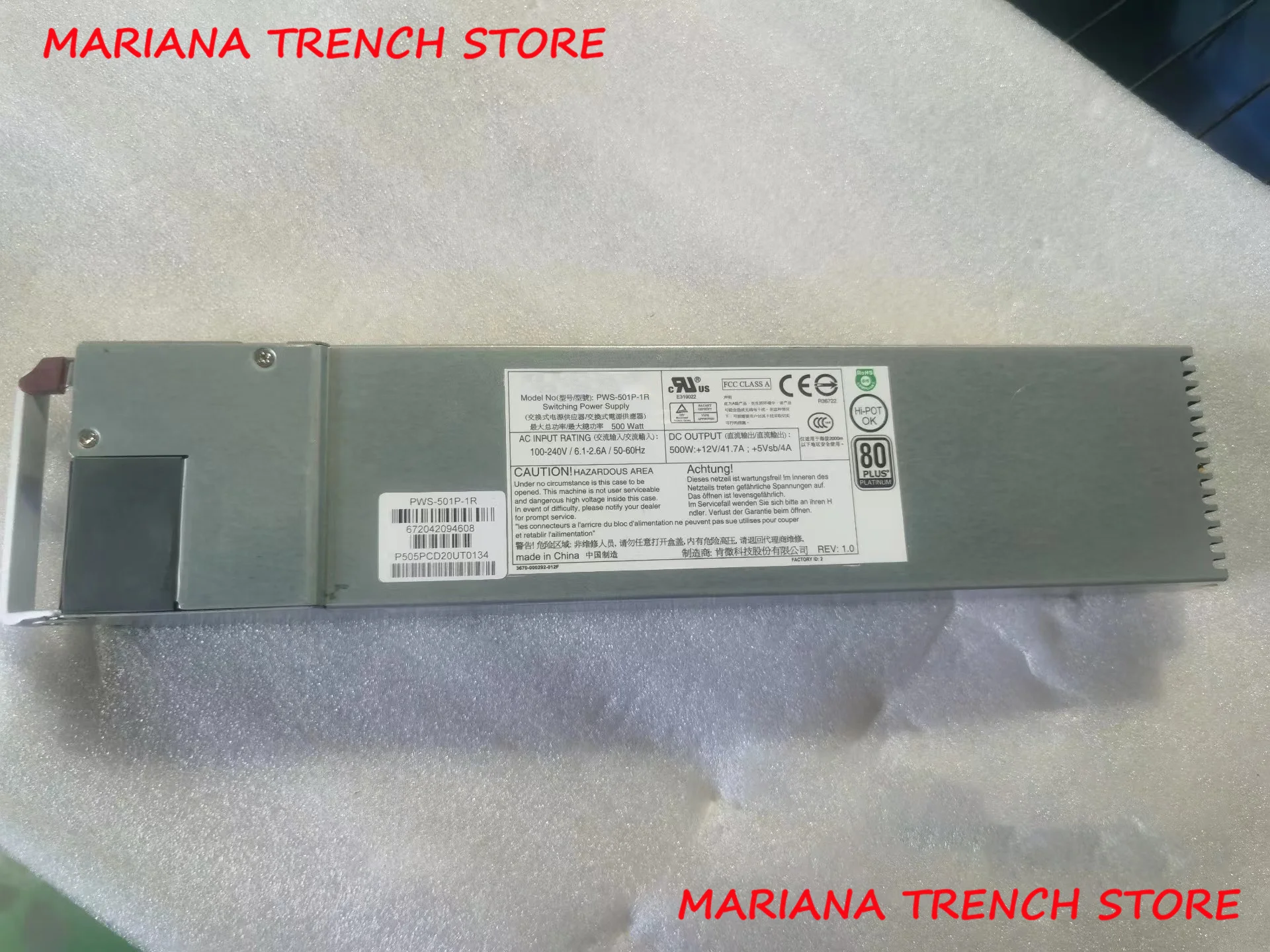 PWS-501P-1R для Supermicro 500W 1U избыточного источника питания