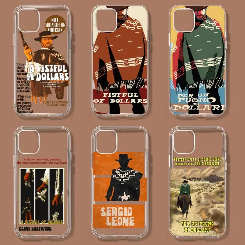 

A Fistful of Dollars Movie Phone Case For Samsung GalaxyS20 S21 S30 FE Lite Plus A21 A51S Note20 Transparent Shell