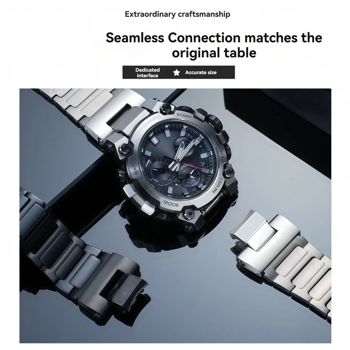 Фото Модифицированный быстросъемный ремешок из титанового сплава для Casio G-SHOCK 5672 MTG-B3000, твердый титановый металлический ремешок для часов, аксессуары для браслетов №5