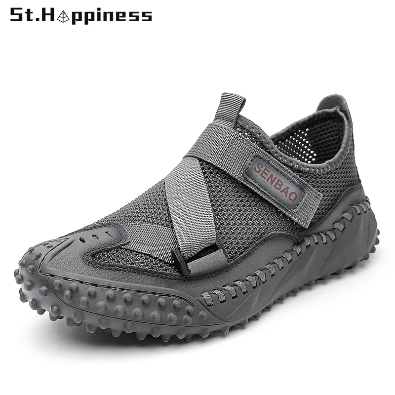2022 New Men's Breathable Mesh Casual Shoes Classic Slip On Flats Comfortable Loafers Moccasins Fashion Driving Shoes Big Size