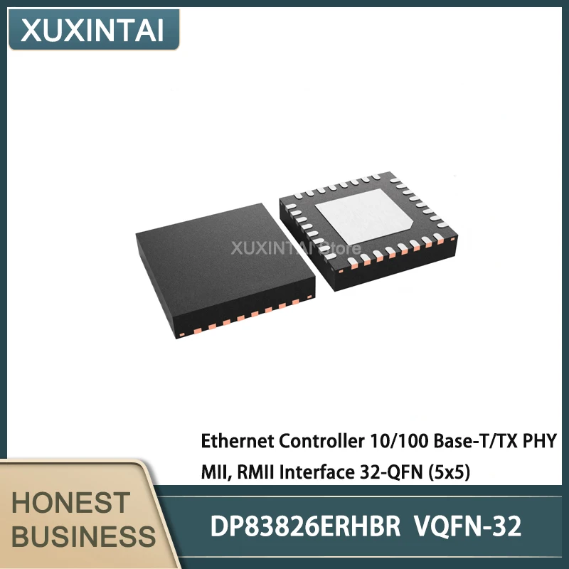 

5Pcs/Lot DP83826ERHBR DP83826 Ethernet Controller 10/100 Base-T/TX PHY MII, RMII Interface 32-QFN (5x5)