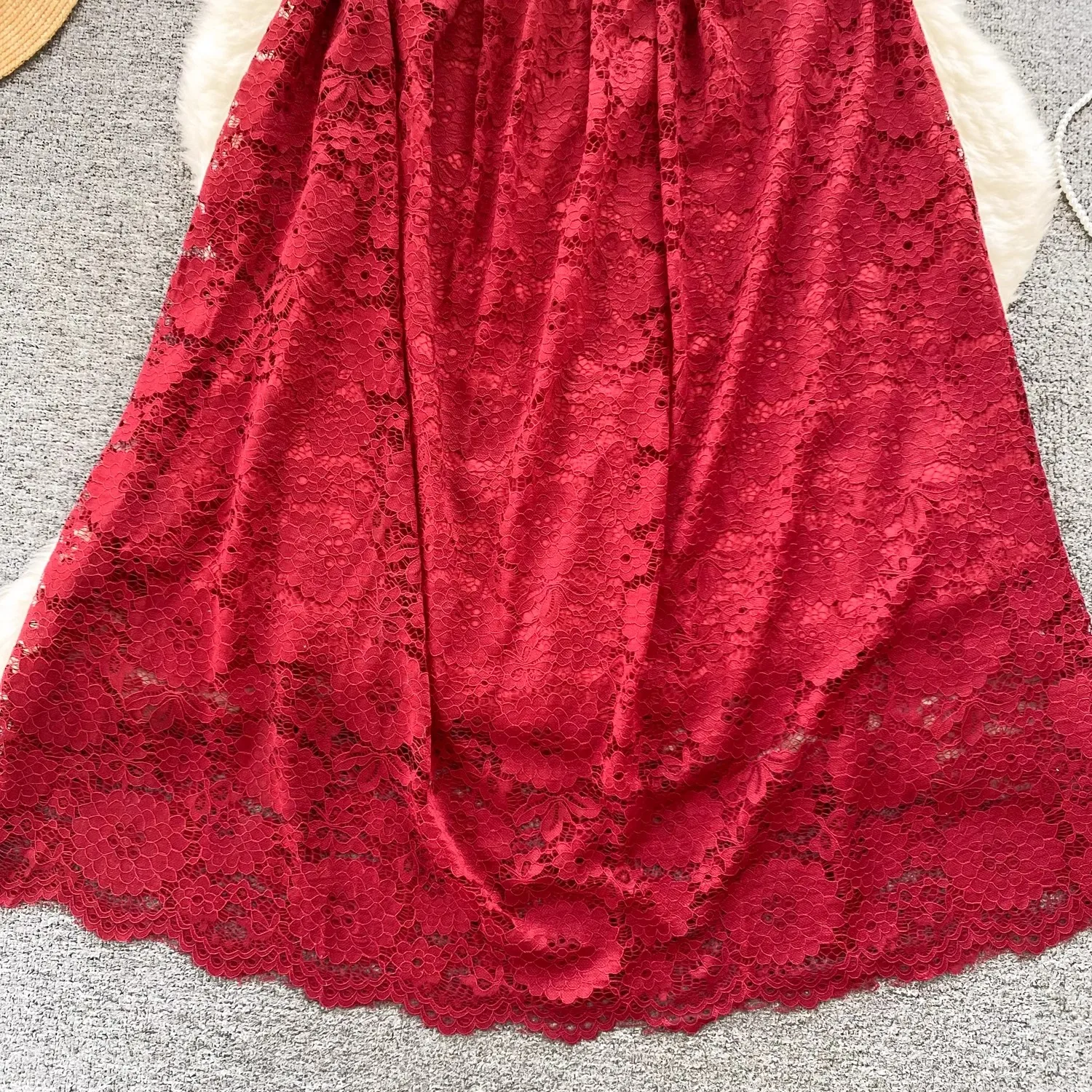 Новинка весна-лето 2024 кружевные ажурные женские модные вечерние повседневные