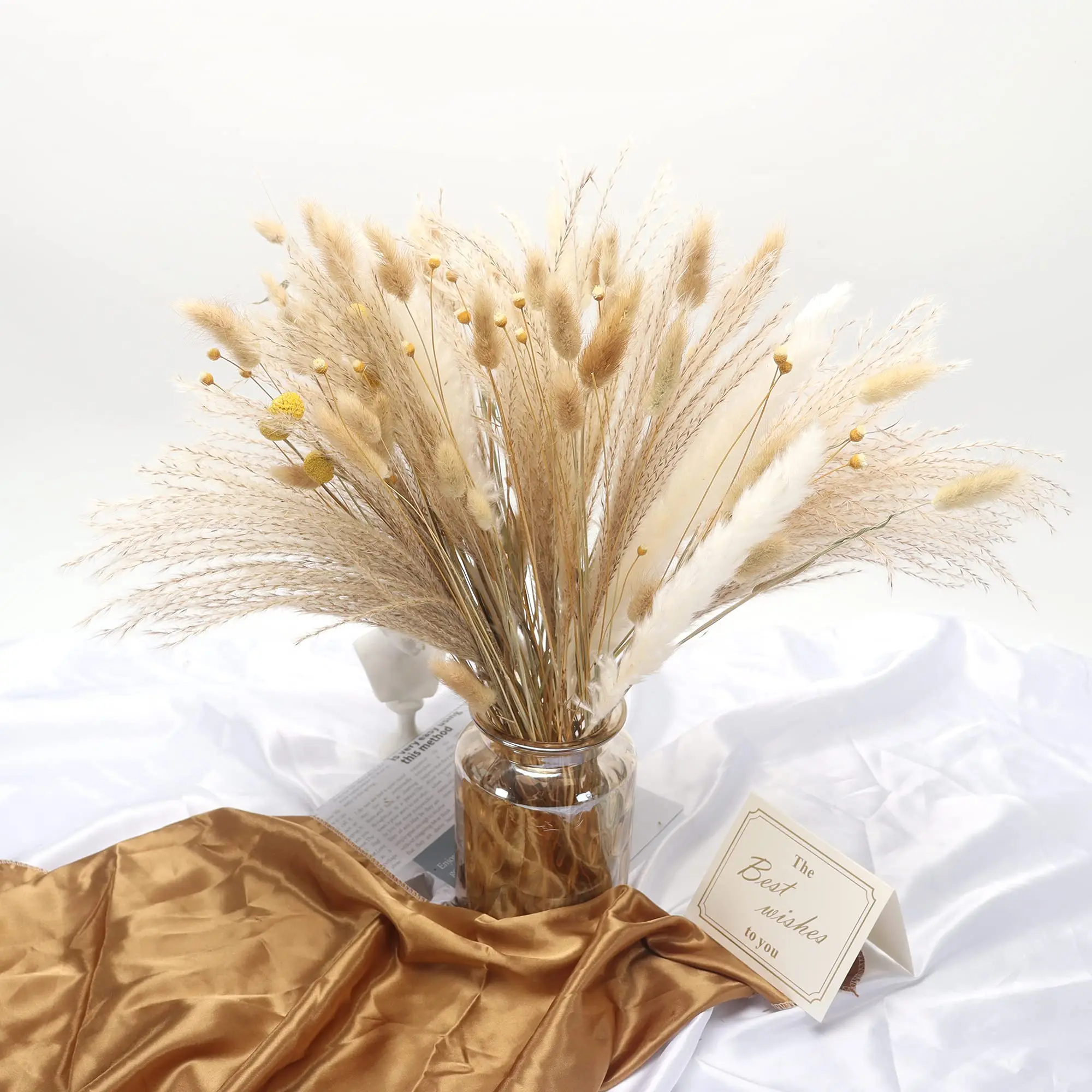 

Pampas Grass Decor Fluffy Room Phragmites Arrangment Natural Bunny Tail Grass Dried Flowers Bouquet Wedding Boho Home Decor