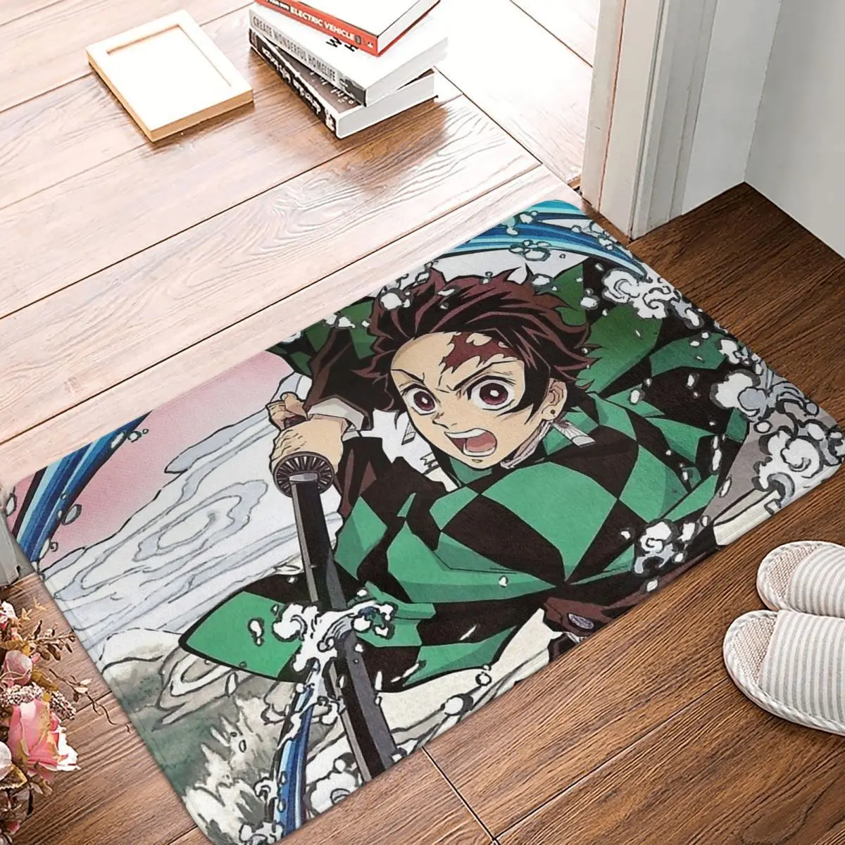 

Demon Slayer Non-slip Doormat DS Living Room Kitchen Mat Prayer Carpet Home Modern Decor