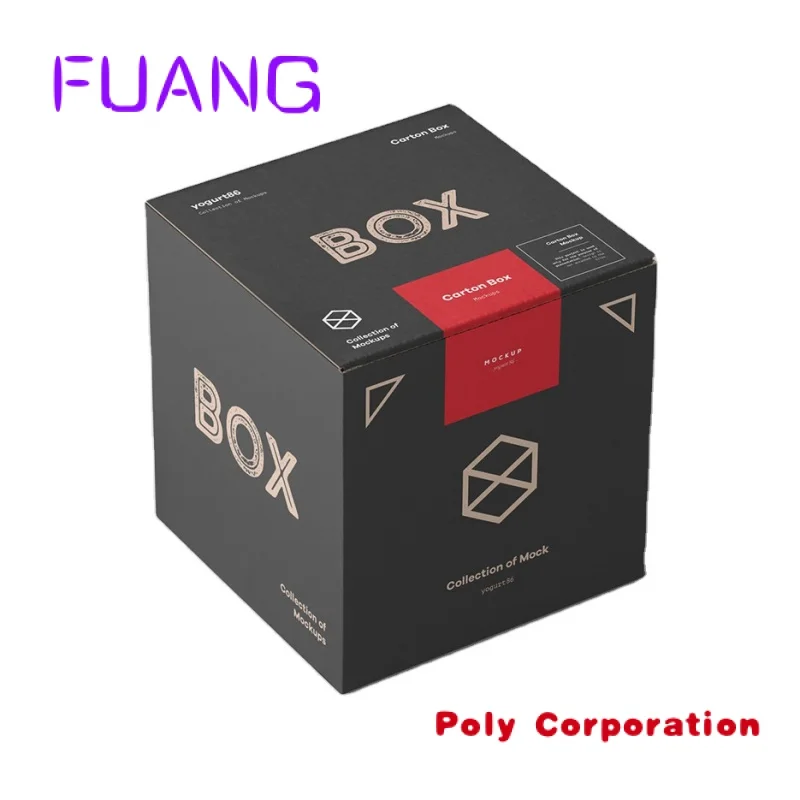 Wholesale Printing Square Corrugated Carton Retail Small Paper Box for Packagingpacking box for small business