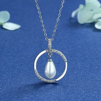 tkj 925 silver pearl simple elegant and extravagant drop shaped pearl necklace womens accessories clavicle chain necklace women