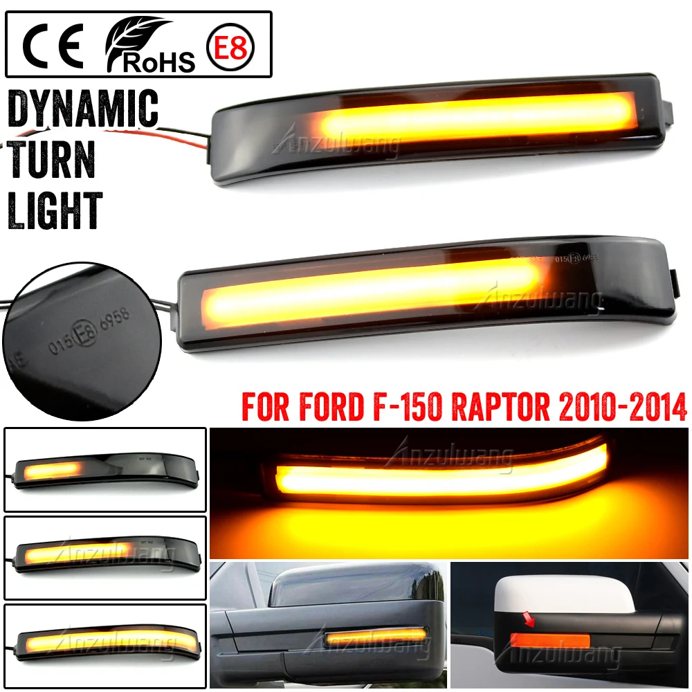 

LED Side Fender Dynamic Turn Signal Light Marker Lamp For Ford F-150 F150 04-14 Raptor Expedition For Lincoln Mark LT