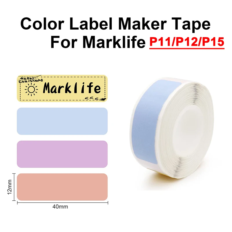 

Marklife P11 P12 P15, сменная самоклеящаяся долговечная проволочная водонепроницаемая черная бумага для печати этикеток