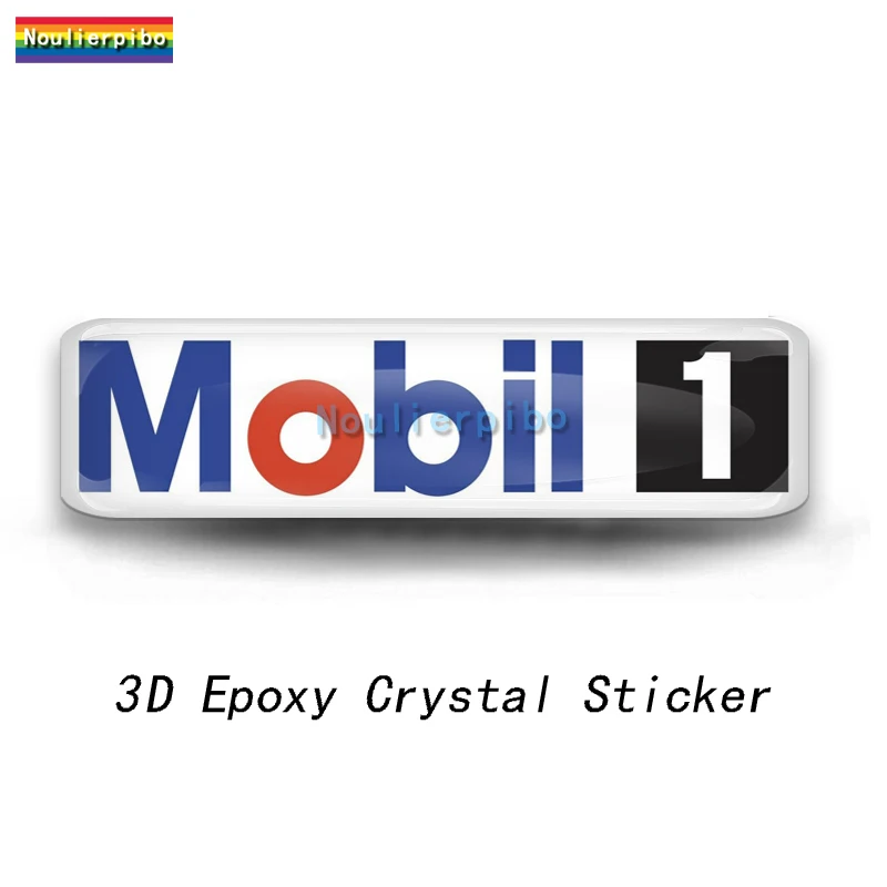 

3D стерео гибкая автомобильная наклейка MOBIL 1, масляная высечка купола, ПВХ, автомобильный бампер, окно, мотоциклетный гоночный шлем, виниловая водонепроницаемая наклейка
