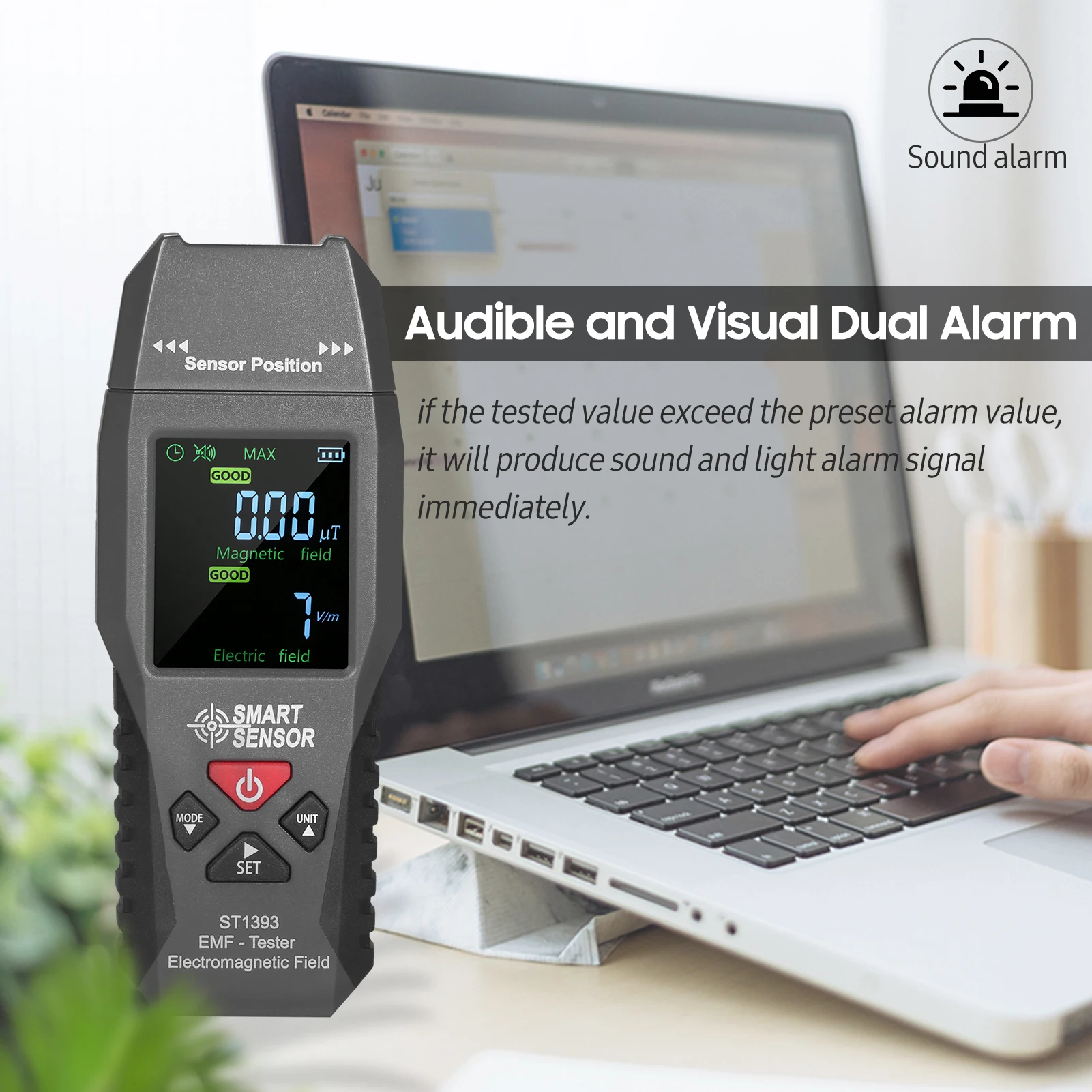 

Electromagnetic Field EMF Detector ST1393 EMF Meter Handheld Digital LCD Precision Electromagnetic Field Radiation Tester