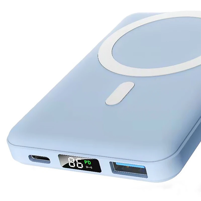 Портативное мини-зарядное устройство 10000 мАч магнитный ультратонкий