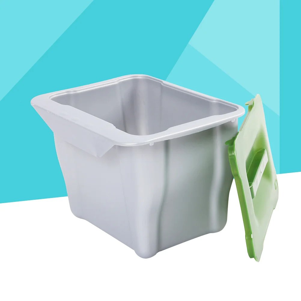 

Hanging Garbage Can Plastic Kitchen Cabinet Door Rubbish Container(Grey)