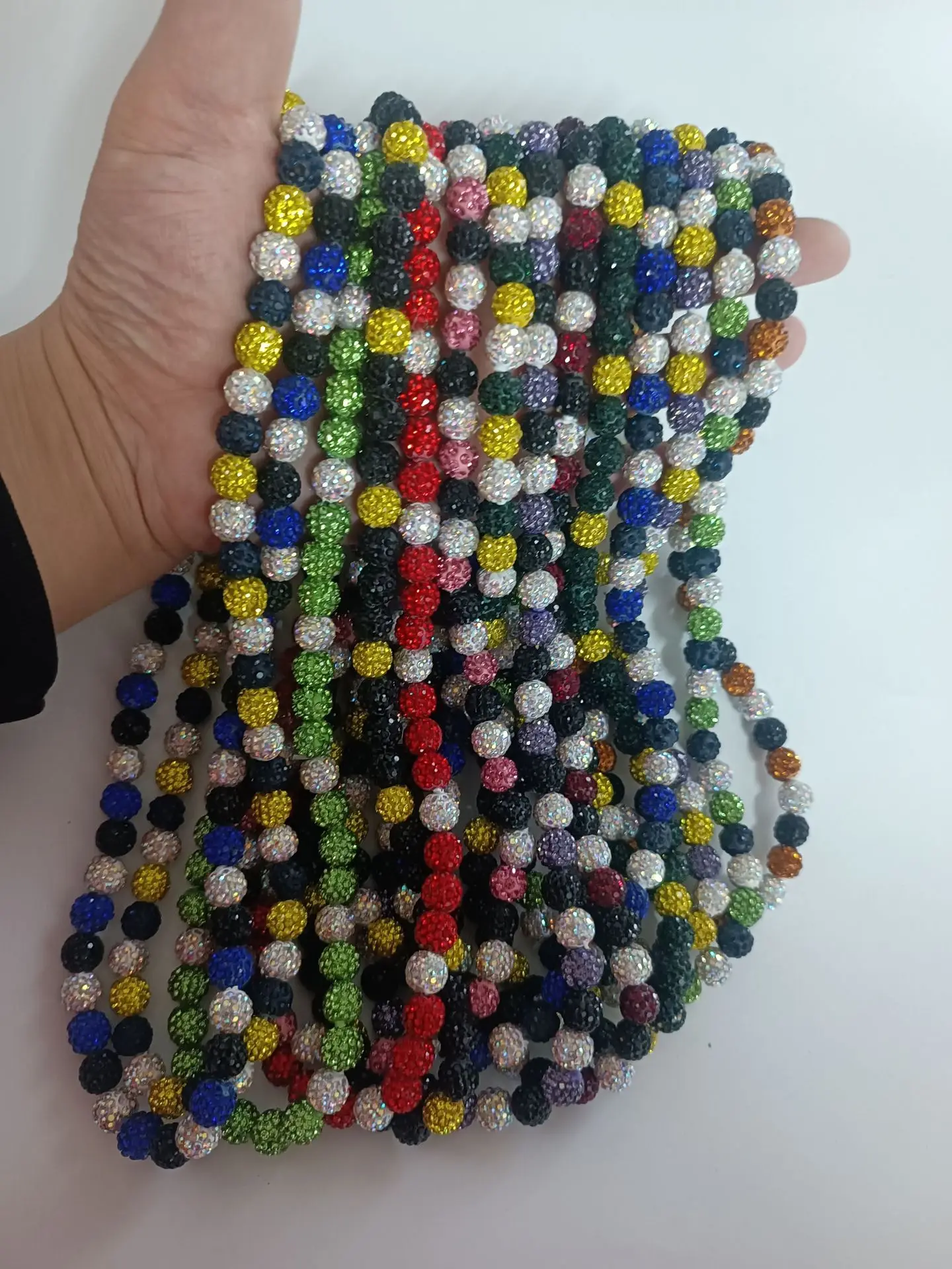 Ожерелье из бисера CUSTOM Baseball Sparkle — диско-шары 10 мм/8 мм ожерелье для капель