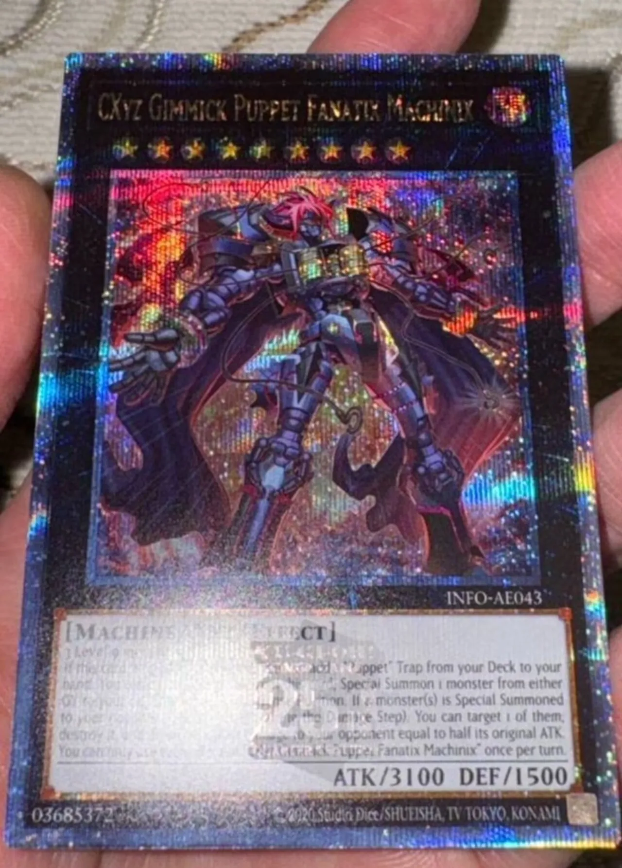 Карта Yugioh KONAMI INFO-AE043 CXyz Gimmick Puppet Fanatix Machinix Quarter Century Secret Asian English Collection Mint Card (art.: 3920dcae75673) - 3920dcae75673