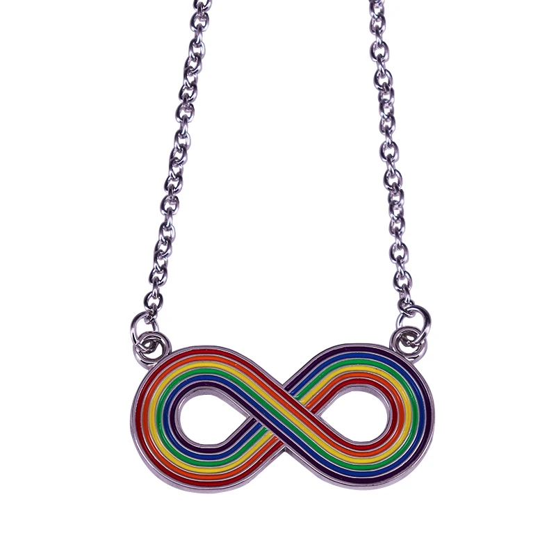 Новое модное Радужное ожерелье для ЛГБТ гордости из нержавеющей стали гордость