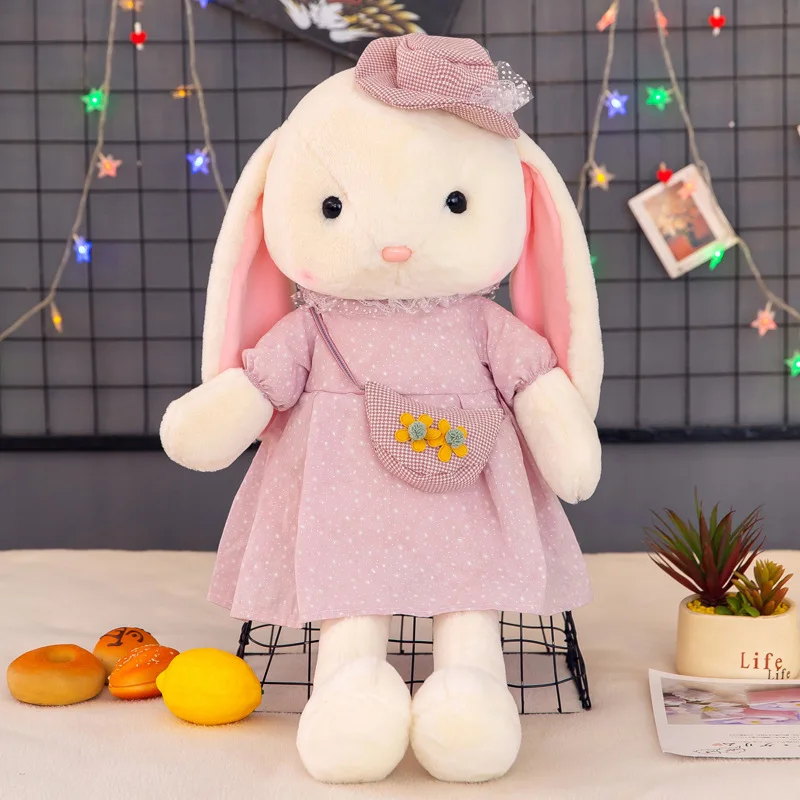 

Zqswkl 37/56/76cm cute rabbit doll kawaii plush toy dolls for children cute soft toys gift to girlfriend pillows hugs for bed