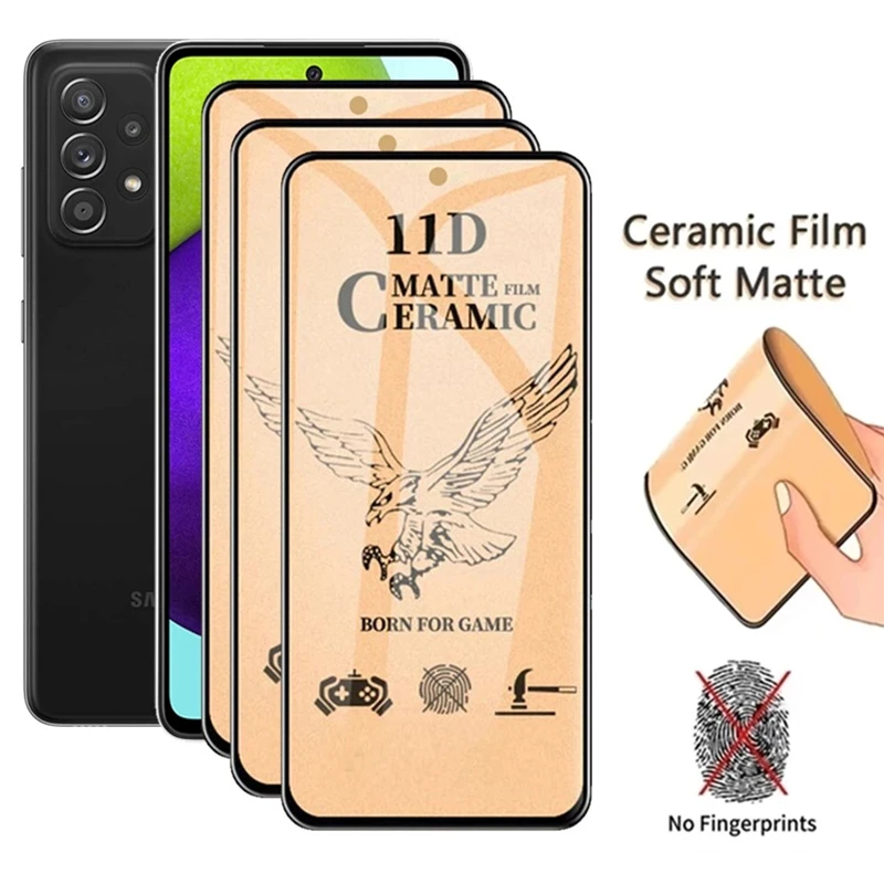 1-3Pcs Soft Matte Ceramic Film for Samsung Galaxy A52 A72 A32 S22 S21 Plus S20 FE A51 A71 A21S A12 A50 A22 M12 Screen Protectors