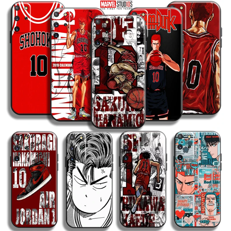 

Anime SLAM DUNK Sakuragi Hanamichi Phone Case For Samsung Galaxy S21 S20 Plus Ultra S21 S20 FE 5G Back Black Silicone Cover